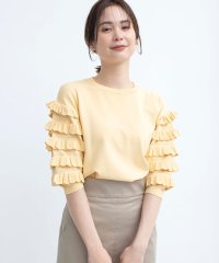 KUMIKYOKU（LARGE SIZE）/【WEB限定カラーあり】MINA 袖フリルニットプルオーバー/505958555