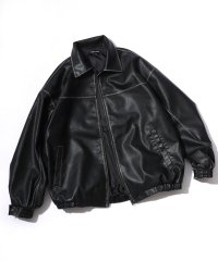 LAZAR/【Lazar】Vintage PU Leather Jacket/オーバーサイズ ヴィンテージライク フェイクレザージャケット/アウター レディース メンズ/505891231