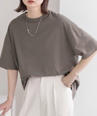 ad thie/切替Tシャツ サイドステッチ ビッグTシャツ コットン 100% 綿 チュニック 半袖 ゆったり 切り替え 春 夏/505910792