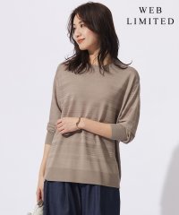 J.PRESS LADIES（LARGE SIZE）/【WEB限定カラーあり・洗える】SILKY RAYON STRETCH ボーダー ニット/505928404