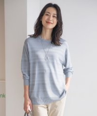 J.PRESS LADIES（LARGE SIZE）/【WEB限定カラーあり・洗える】SILKY RAYON STRETCH ボーダー ニット/505928404