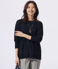 J.PRESS LADIES（LARGE SIZE）/【WEB限定カラーあり・洗える】SILKY RAYON STRETCH ボーダー ニット/505928404