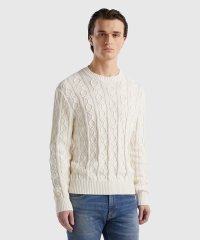 BENETTON (mens)/コットン100％モノグラム柄クルーネックニットセーター/505932860