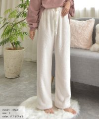 ad thie/ボアロングパンツ ルームウエア もこもこ ゴム リボン 部屋着 リラックス あったか 秋冬 レディース/505937902