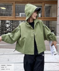 ad thie/アドティエ ad thie バルーンスリーブショート丈マウンテンパーカー 秋服 秋 冬服 冬/505938028