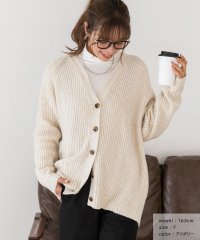 ad thie/アドティエ ad thie 片畦編み・Vネック MIXニットカーディガン 秋服 秋 冬服 冬/505938044