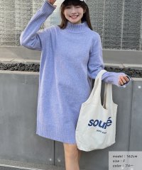 ad thie/メランジニット ミドルネックワンピース  秋服 冬服 秋 冬/505938051