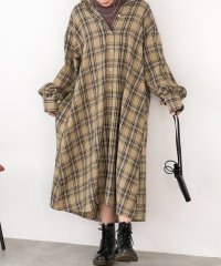 ad thie/アドティエ ad thie 【2023AW新作】選べる2柄・ネルチェック シャツワンピース/505938053