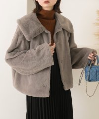 ad thie/アドティエ ad thie ふわふわソフトタッチ 衿付きエコファージャケット 秋服 秋 冬服 冬/505938078