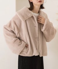 ad thie/ふわふわソフトタッチ 衿付きエコファージャケット 秋服 秋 冬服 冬/505938078