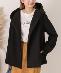 ad thie/アドティエ ad thie ウールタッチ フード付きショート丈コート/505938079