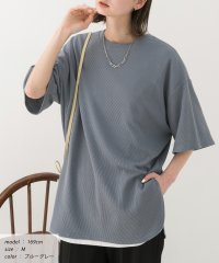 ad thie/裾ラウンド ワッフルTシャツ/505938096