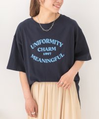 ad thie/裾ラウンド・オーバーサイズロゴプリントTシャツ/505938117