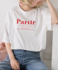 ad thie/裾ラウンド・オーバーサイズ ロゴプリントTシャツ/505938122