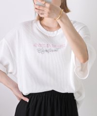 ad thie/裾ラウンド・ワッフル 刺繍ロゴTシャツ/505938123
