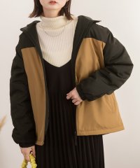 ad thie/アドティエ ad thie 【2023AW新作】バイカラー・中綿 フード付きパーカー/505938146
