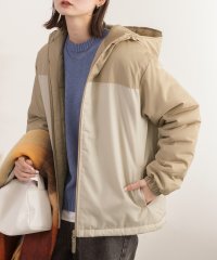 ad thie/アドティエ ad thie 【2023AW新作】バイカラー・中綿 フード付きパーカー/505938146