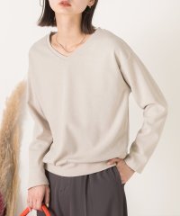 ad thie/VネックシンプルプルオーバーカットソーロングTシャツ/505938160