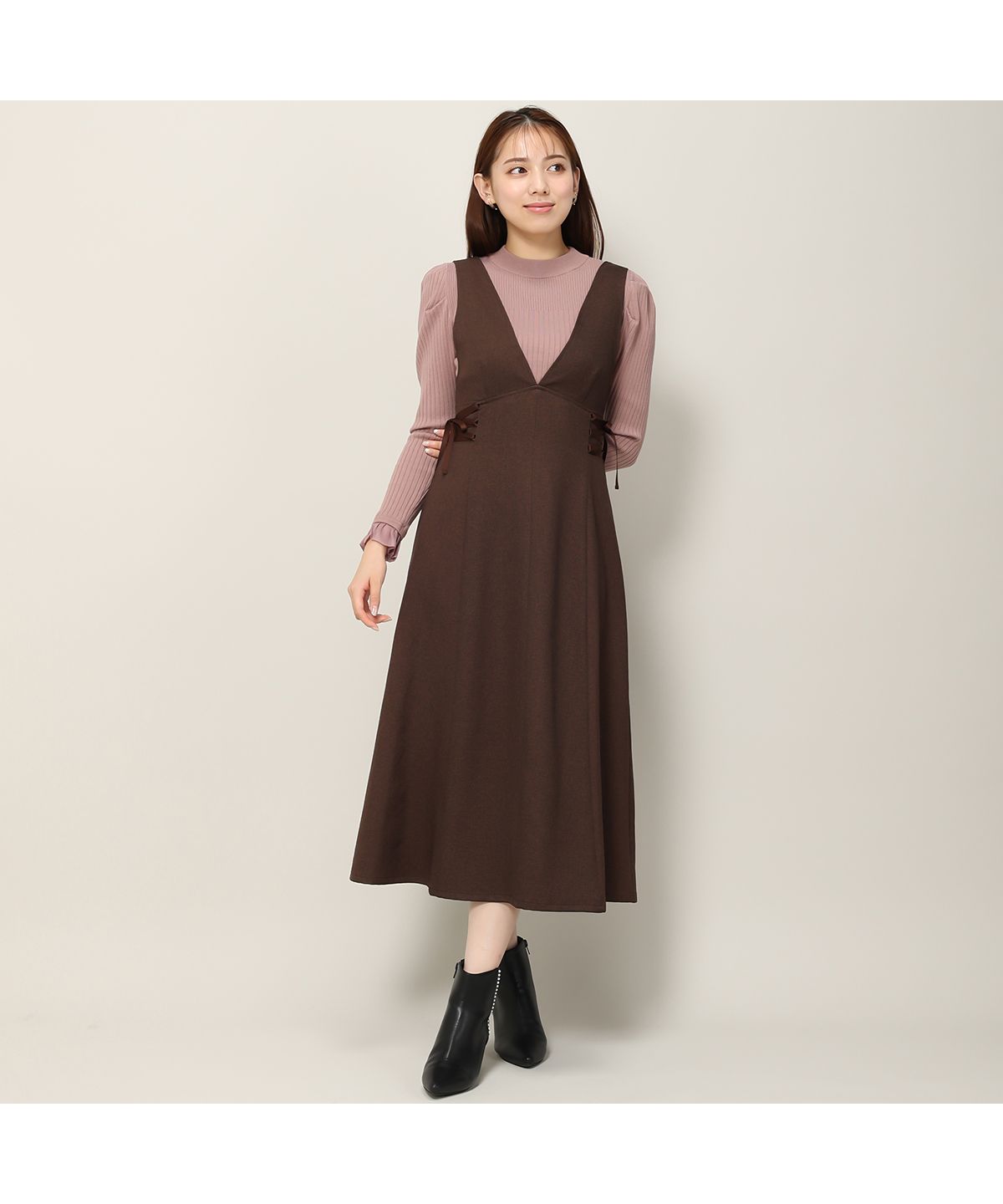 ミッシュマッシュ MISCH MASCH ウーリッシュフレアサイドレース