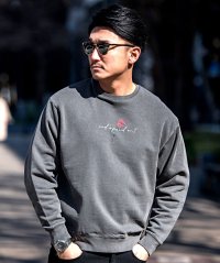 CavariA/キャバリア CavariA CavariA 裏毛ピグメントローズプリント長袖トレーナー/505965957
