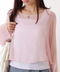 Lace Ladies/レースレディース Lace Ladies ボートネック コンパクト シアー フレア プルオーバー/505966019