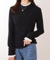 Lace Ladies/レース ドッキング プチハイネック 長袖 プルオーバー/505966028