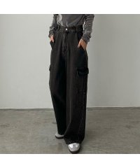callautia/カラウティア callautia callautia デニムワイドカーゴパンツ/505966842