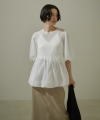 サロン　アダム　エ　ロペ/【WEB限定】シアーヘムバルーンオーガンジーブラウス/24SS/505966894