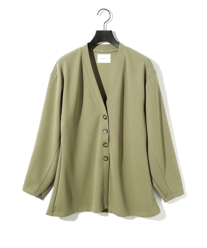 【タイムセール！】 セール】MIDIUMISOLID for Ladies シェイプデザインカーディガン トップス