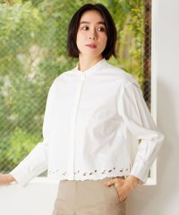 JIYU-KU(LARGE SIZE)/【洗える】裾刺繍エンブロイダリー ブラウス/505967711