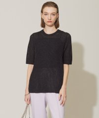 ICB（LARGE SIZE）/【WEB限定カラーあり・洗える】 ペーパーブレンドシャインニット 5分袖プルオーバー/505967714
