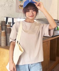 ad thie/ドロップショルダー ショート丈シンプルTシャツ 夏服 夏/505937984