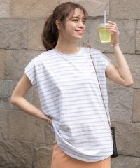 ad thie/アドティエ ad thie ボーダーTシャツ フレンチスリーブ クルーネック 夏服 夏/505937986