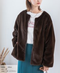 ad thie/アドティエ ad thie ふわふわソフトタッチエコファージャケット 秋服 秋 冬服 冬/505938065