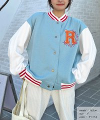 ad thie/アドティエ ad thie パイルワッペン 刺繍ロゴ 裏起毛スタジャン 秋服 秋 冬服 冬/505938069