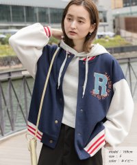 ad thie/アドティエ ad thie パイルワッペン 刺繍ロゴ 裏起毛スタジャン 秋服 秋 冬服 冬/505938069
