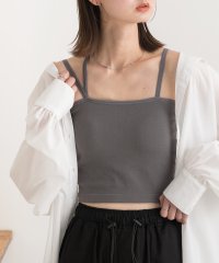 ad thie/アドティエ ad thie 【2024SS新作】カップ付き・ショート スクエアキャミソール/505946199