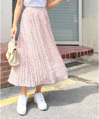 ad thie/アドティエ ad thie ロングスカート プリーツ 小花柄 シフォンタッチ ウエストゴム/505950175
