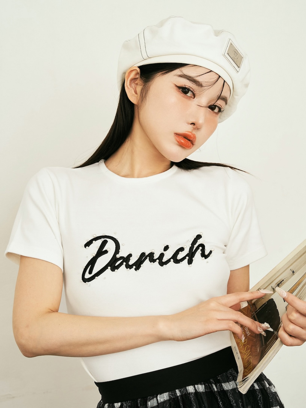 ダーリッチ Darich エンブロイダリーパールTシャツ(505967518