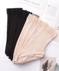 Lace Ladies/【8足セット】レースドッキングベーシックカラーソックス/505967987