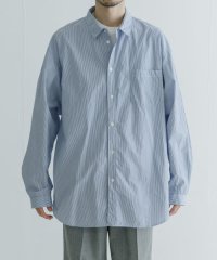 URBAN RESEARCH/ATON　GIZA STRIPE WASHED SHIRTS/505970012