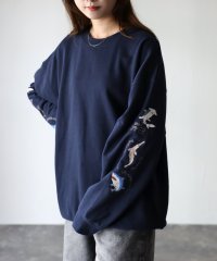 Riberry/袖サメ刺繍トレーナー/505970117