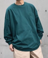 SHIPS any MEN/【WEB限定】SHIPS any: BLAH BLAH BLAH.ワンポイント 刺繍 ルーズ Tシャツ (ロンT)◇/505970270