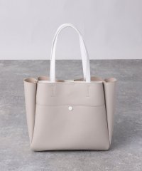 MK MICHEL KLEIN BAG/ナチュラルバイカラースクエアトートバッグ/505970441