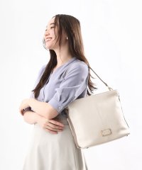 MK MICHEL KLEIN BAG/【2WAY】メタルタグアクセントスクエアバッグ/505970443