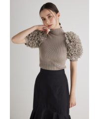 rienda/ショルダーフリルknit TOP/505970498