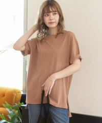 ad thie/オーバーサイズチュニックTシャツ カット チュニック ゆったり サイドスリット トップス Ｔシャツ /505910694