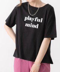 ad thie/ロゴプリントTシャツ　Tシャツ　カットソー　トップス　半袖　レディース　ロゴ　カジュアル　コットン　お家コーデ　ロゴT　ゆったり　クルーネック　新色/505910695