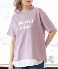 ad thie/ロゴプリントTシャツ　Tシャツ　カットソー　トップス　半袖　レディース　ロゴ　カジュアル　コットン　お家コーデ　ロゴT　ゆったり　クルーネック　新色/505910695