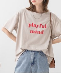 ad thie/ロゴプリントTシャツ　Tシャツ　カットソー　トップス　半袖　レディース　ロゴ　カジュアル　コットン　お家コーデ　ロゴT　ゆったり　クルーネック　新色/505910695